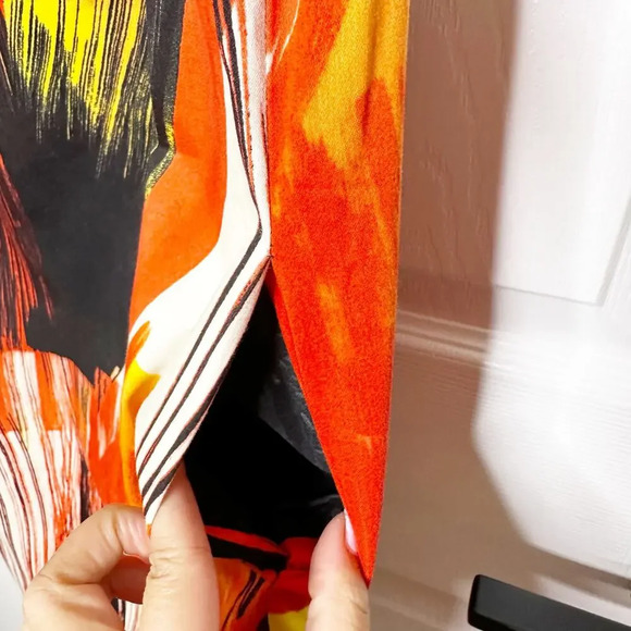 SoCa St. John Size S Vibrant Abstract Print Shift Dress Multicolor - Picture 2 of 6